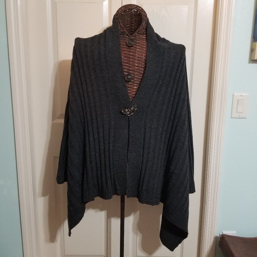 LINK  Charcoal Gray Asymmetrical Sweater -LARGE